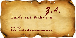 Zalányi András névjegykártya