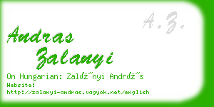 andras zalanyi business card